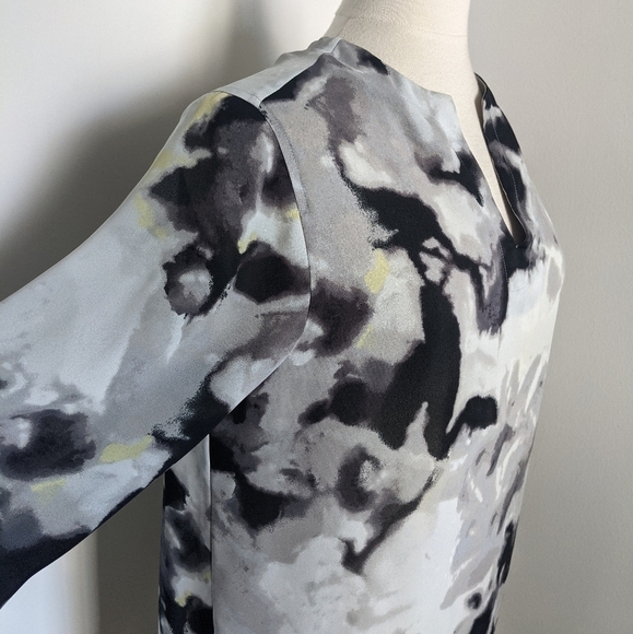 VIOLET + Claire Tunic Blouse Abstract Inkblot Tie dye pattern L - Picture 6 of 12